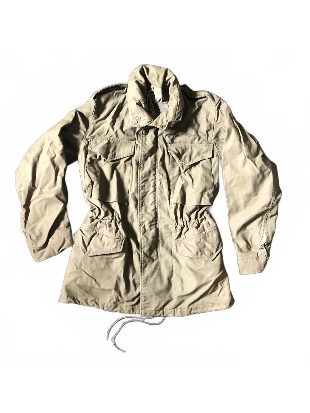 Vintage US Army Mans Field Coat with Hood & Multiple Pockets X-Small Regular